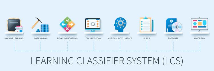 learning classifier system web infographics vector