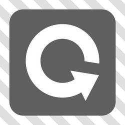 rotate ccw rounded square button vector image