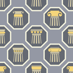 seamless background with ancient columns vector image
