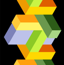 abstract background 3d cubes cubic elements vector image