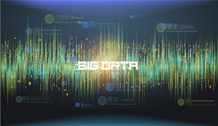 big data abstract visualization futuristic vector image