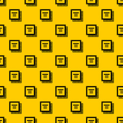 computer cpu processor chip pattern vector image