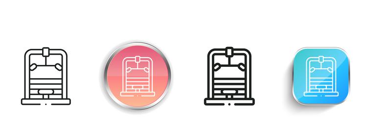 gym icon thin linear regular and button style vector image