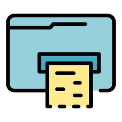 internet connection icon color outline vector image