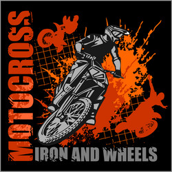 Motocross Sport Poster Vector Image