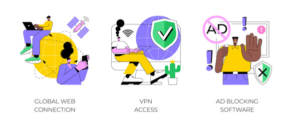 network access abstract concept vector