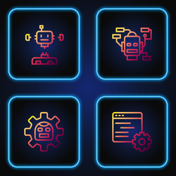 Set line computer api interface robot vector
