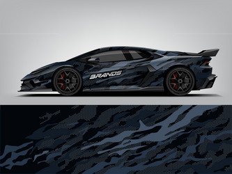 Abstract Racing Car Wrap Vector Image