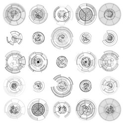 Abstract Tech Interface Elements vector image