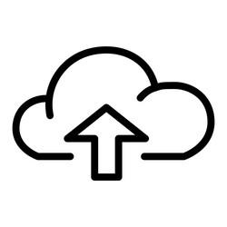 cloud with arrow up line icon data vector image