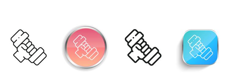 gym icon thin linear regular and button style vector image