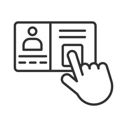 intercom system icon in line design communication vector image