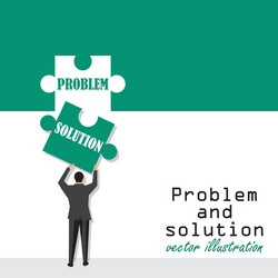 Problem Solving Jigsaw Puzzle vector image