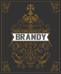 whiskey label with old frames Vector Image