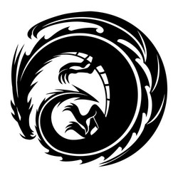 Black Dragon Symbol Vector Image