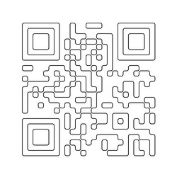 Line barcode with a random set of characters qr vector