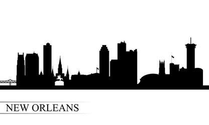 New Orleans City Skyline Silhouette Vector Image