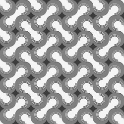 3d white rounded shapes with dark pointy squares vector image