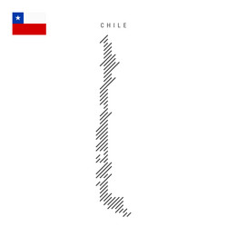 chile map from pattern of black slanted parallel vector image
