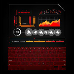 future sight action mode interface ui vector image