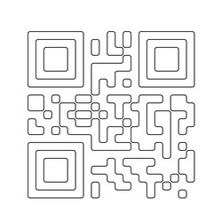 line barcode with a random set of characters qr vector image