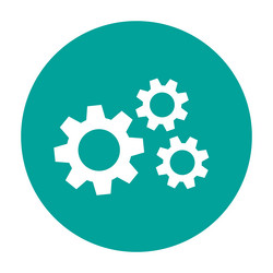 Round icon of gears vector