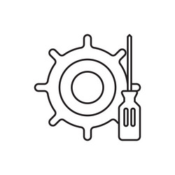 Settings icon edit vector