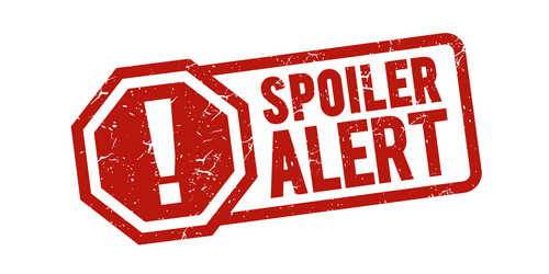 Spoiler alert rubber red stamp vector