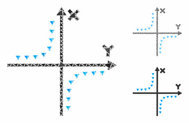 Dotted hyperbola plot composition icon humpy vector