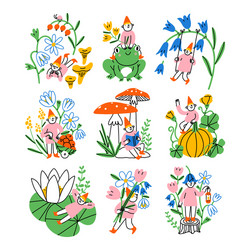 Garden Gnomes - Secret Life Vector Image