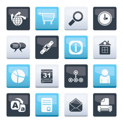 web site internet and computer icons vector image