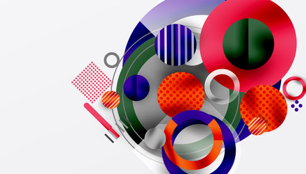 abstract circle design with overlapping vector image