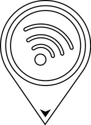pointer location with wifi signal vector image