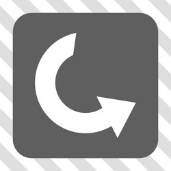 rotate ccw rounded square button vector image