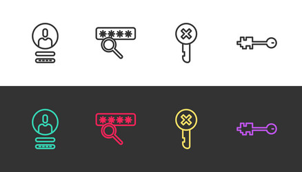 set line create account screen password vector image