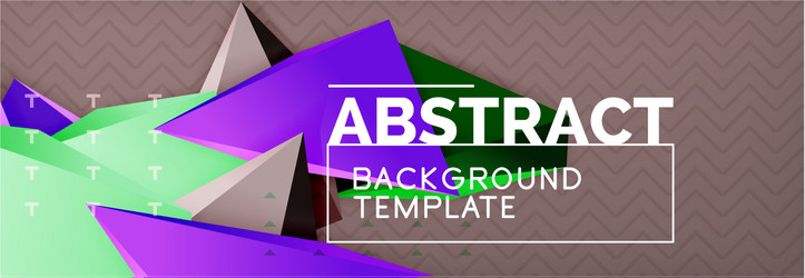 3d triangular minimal abstract background vector image