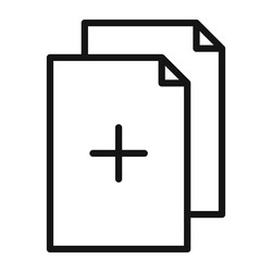 duplicate file icon ideal for document management vector image