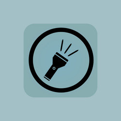 pale blue flashlight sign vector