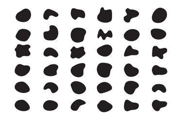 random blob organic pattern spot shape amorphous vector image
