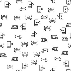 security mobile system seamless pattern vector image