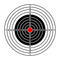 shooting range paper target with divisions marks vector