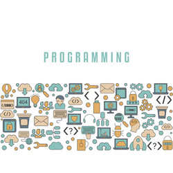 Coding and programming background vector