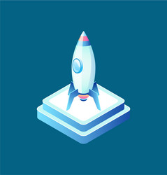 Rocket symbol business equipment ship vector