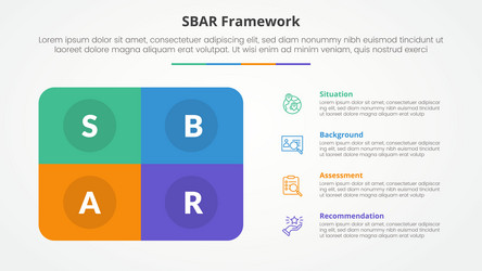 sbar tool framework infographic concept for slide vector image