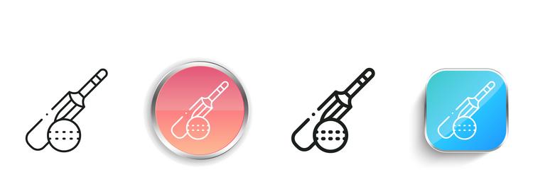 cricket icon thin linear regular and button style vector image