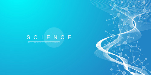molecular abstract structure background vector image