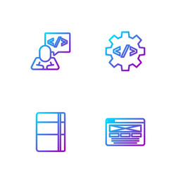 set line ui or ux design sketchbook album front vector image
