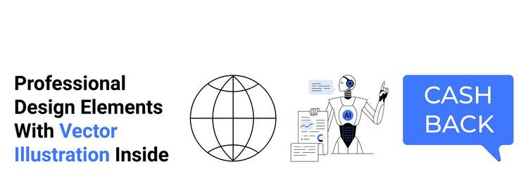 technology and finance concepts with ai robot vector image