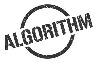 algorithm stamp vector image