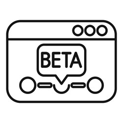 beta testing website showing software development vector image